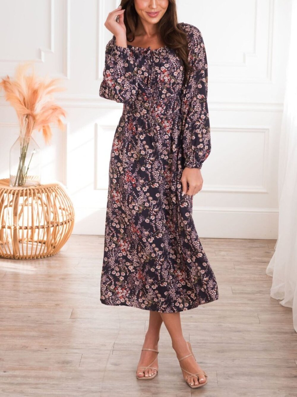 Calista | Floral Maxi Dress with Pockets | Small